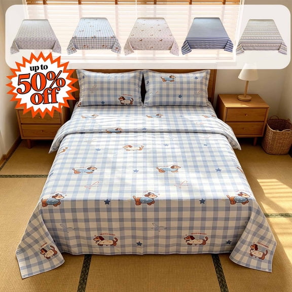 FEOLGEHLY Twin/Full/Queen/King Sheets 94x79in Microfiber Flat Bed Sheets Only Bed Sofa Cover Washable Wrinkle Free Deep Pocket Sheets, Heavy-Duty Non-slide Breathable Cooling Bed Sheets(Gray)