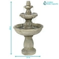 thumbnail image 4 of Sunnydaze Birds' Delight Outdoor Water Fountain with Pump - 35" H, 4 of 14
