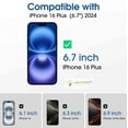 thumbnail image 2 of vAccessorize Compatible with iPhone 16 Plus Screen Protector 2.5D Clear Tempered Glass – Ultra HD, Anti-Scratch, Bubble-Free Installation, Case-Friendly Design, 2 of 5