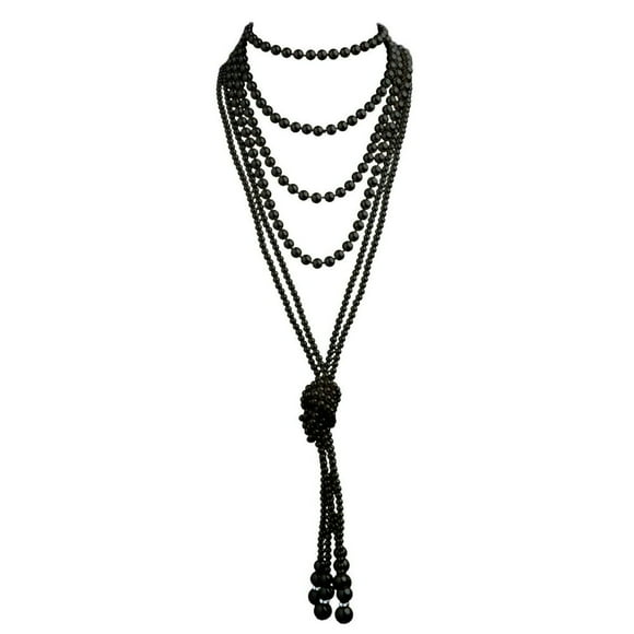 Valentines Day Gifts 1920S Pearls Necklace Fashion Faux Pearls Gatsby Accessories Vintage Costume Jewelry Cream Long Necklace for Women Gifts for Women