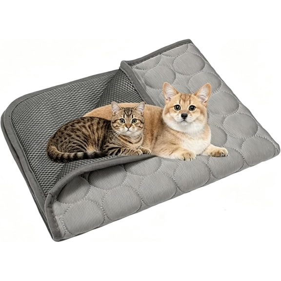 Kittra Cooling Mat For Cats, Cooling Mat For Dogs, Breathable Ice Silk Pet Pad for Car, Home Floors, and Crates, Washable Blanket