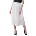 thumbnail image 2 of Rayon Womens Skirts Gauze High Waist Skirt for Women Solid Midi Skirt for Ladies Long Knee Length Girls Fashion Online By Oussum, 2 of 6