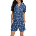 thumbnail image 5 of Tugege Pajamas Set Womens Short Sleeve Sleepwear Button Down Nightwear Pj Sets, 5 of 5