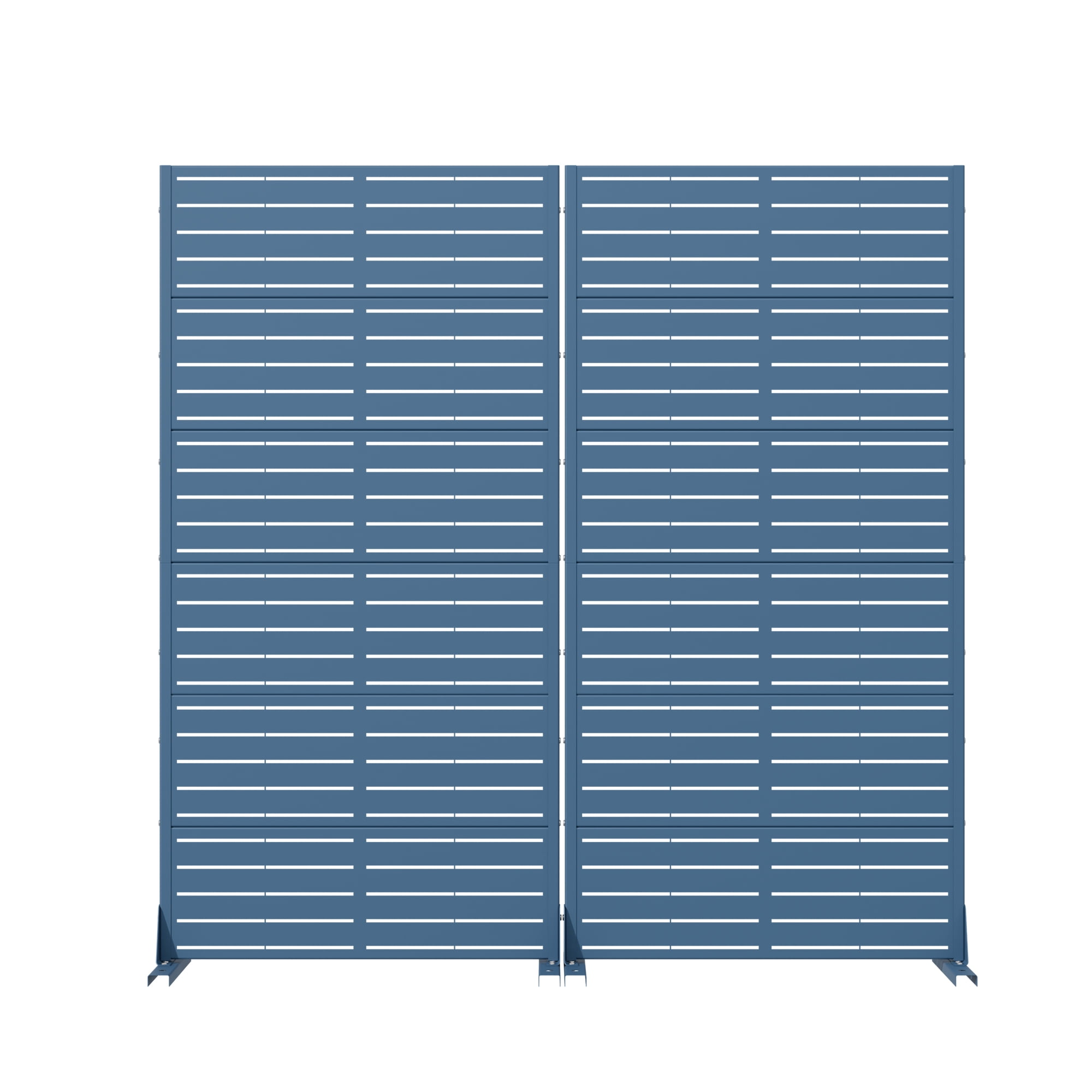 Metal Privacy Metal Screen Fence Panel Set of 2