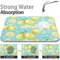 thumbnail image 5 of Dish Drying Mats for Kitchen Counter, Absorbent Quick Dry Dish Mat Drying Kitchen Mat, Non-Slip Rubber Backed Lemon Kitchen Drying Mat 18"X24", 5 of 5