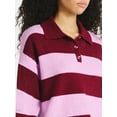 thumbnail image 4 of No Boundaries Button-Up Pullover Sweater with Long Sleeves, Midweight, Women's, 4 of 4