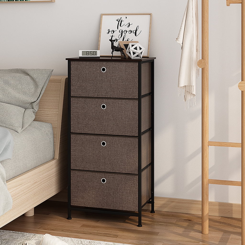 Storage Drawer Units-4 Drawer Fabric Dresser Storage Tower ...
