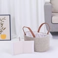 thumbnail image 5 of Unique Bargains 1 Pack Woven Storage Basket Bin with Divider and Handle Brown L, 5 of 7