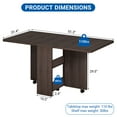 thumbnail image 2 of Drop Leaf Table for Small Spaces, Movable & Foldable Dining Table with 2-Tier Storage Shelf, Extendable Dining Table for 4, Ideal for Kitchen Dining Room Apartment (Only Table), 2 of 9