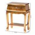 thumbnail image 6 of Baxton Studio Harriet Classic 1-Drawer End Table, 25-5/8"H x 19-3/4"W x 12-5/8"D, Gold, 6 of 8