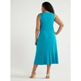 thumbnail image 2 of Sofia Jeans Women's and Women's Plus Side Tie Tank Dress with Rouching,  Sizes XXS-5X, 2 of 5