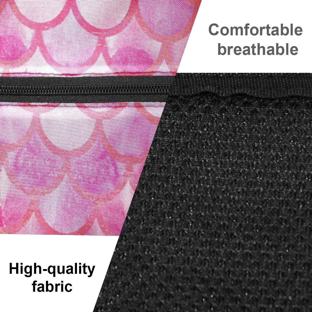 Pickleball Bags for Men Women Pickleball Backpack with Large Capacity Lightweight Adjustable Pickleball Sling Bag Hold Paddles, Balls, Accessories Pink Watercolor Mermaid Scale
