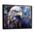thumbnail image 2 of Designart "The Resolute Gaze Of The Bold Eagle" Animals Eagle Floater Framed Canvas Prints, 2 of 5