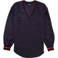 thumbnail image 1 of Blusa Ralph Lauren con ribete de rayas para mujer azul grande, 1 of 1