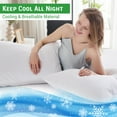 thumbnail image 5 of GOGREEN Waterproof Pillow Protectors with Zipper, Cooling Bamboo Queen Size Bed Pillow Case Covers, Bed Bug Pillow Cover, Zippered Plastic Pillowcase (2 Packs, Queen 20"x30" ), 5 of 10