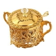 thumbnail image 3 of Tarro de , recipiente para condimentos, pequeño soporte para dulces, contenedor de Chocolate versátil, tarro de miel para cena, fiesta festiva Oro, 3 of 9