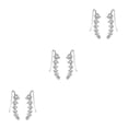 thumbnail image 3 of Sonducket Mujeres Niñas una 7 Crystal Ear Cuffs Hoop Climber Stud Pendientes Star Ear Stud Pin Accesorios de joyería Type3 NO3 Sonducket CBP048046, 3 of 6