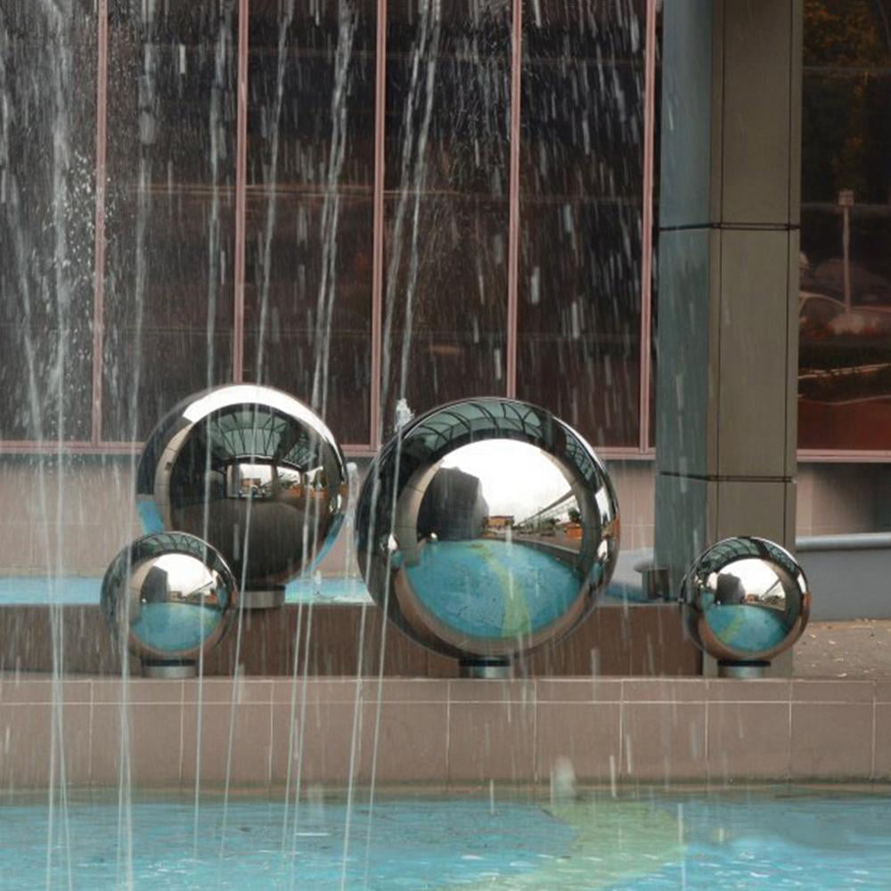 8 Pcs 50-150 mm Mirror Polished Hollow Ball Reflective Garden Sphere Floating Pond Balls Seamless Gazing Globe for Home Garden Ornament Decorations 8 Pcs Mix Kunjocy Stainless Steel Gazing Ball 