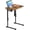 Brown+black, variant on Folding TV Tray Dinner Table for Living Room,Adjustable Height Tv Tray,Portable Dinner Snack Trays Table,Small Foldable C-Shaped End Table for Eating with No Assembly Required (Brown)