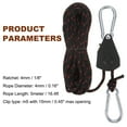 thumbnail image 2 of Uxcell 2 pieces 1/8" (4mm) Adjustable Ratchet Rope Hanger 16.4ft (5meter) Tie Down Strap, 2 of 5
