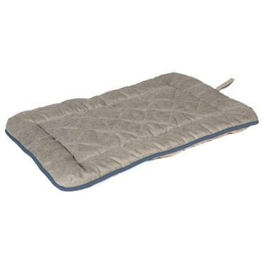 Dog Gone Smart Chenille Dog Sleeper Cushion, Grey w/Blue Trim, 21"X30" Medium