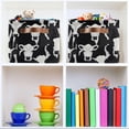 thumbnail image 6 of Coolnut Cow Print Foldable Storage Basket for Shelves, Collapsible Sturdy Storage Bin with Handles, Canvas Storage Cube for Organizing Closet 2PC Home Decor, 6 of 7
