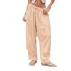 thumbnail image 1 of Women's cotton and linen trousers, solid color, loose fit, wide-leg, lightweight, low-waisted, comfortable and flowing. wheat color XXL, 1 of 4