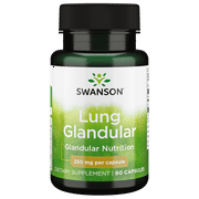 Swanson Raw Lung Glandular 250 mg 60 Capsules
