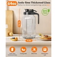 thumbnail image 2 of 64 oz Mason Jar Pitcher – Airtight & Leakproof Glass Pitcher with Lid, Perfect for Iced Tea, Sun Tea, Cold Brew, 2 Quart (1/2 Gallon) Mason Jar with Pour Spout Lid Flip-Cap & Handle, 2 of 3