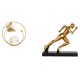 thumbnail image 1 of Estatua de bola de cristal,Estatuas de bolas de cristal para decoración del hogar,escritorio interior,Escultura de bola de cristal Figura de hierro Decoración,Estatua del corredor,Estatua de, 1 of 8