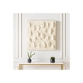 thumbnail image 2 of Decorative Textured Raised Face Wall Art for Home Decor - Hanging Wall Decor for Living Room, House, or Dining Room Accent - Artistic Art for Entryway, Hallway, or Bathroom Display - 24", White, 2 of 13