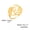 E-Gold Color, variant on Stainless Steel Initials Flower Rings Adjustable Alphabet Rings Fashion Jewelry