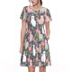 thumbnail image 1 of Fotbe Llamas Vestido Largo de Moda para Mujer, Vestido Tipo Camiseta con Manga Corta y Estilo Casual a Rayas y Bloques de Color, 1 of 6