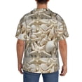 thumbnail image 5 of Gaeub Starfish and Sea Shells Men's Lapel Short Sleeve Shirt, Relaxed Fit Shirt, Soft and Breathable for Outdoors Party Travel - Medium, 5 of 7