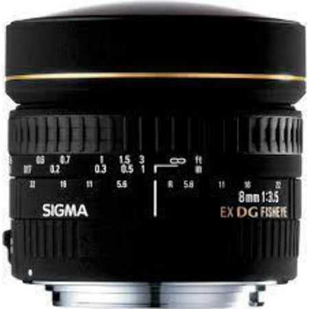 Sigma 8mm f/3.5 EX DG Circular Fisheye Fixed Lens for Nikon SLR Cameras - International Version (No (Best Sigma Trigger Fix)