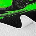 thumbnail image 5 of Castle Fairy Retro Racing Car Bed Spread Queen,Race Flag Design Queen Coverlet Set for Bedroom,Green Black, 5 of 7