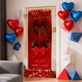 thumbnail image 6 of Lilixerw 35x71 Inch Valentine's Day Theme Door Cover,Fashion Fabric Door Curtain with Heart Patterns,Festive Holiday Door & Wall Decoration,Easy to Install,Multicolor, 6 of 6
