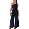 thumbnail image 3 of Sentmoon Women's Summer Rompers Formal Jumpsuits for Women Solid Color Regular Fit Spaghetti Strap Athletic Rompers for Women for Going out and Concert, 3 of 9