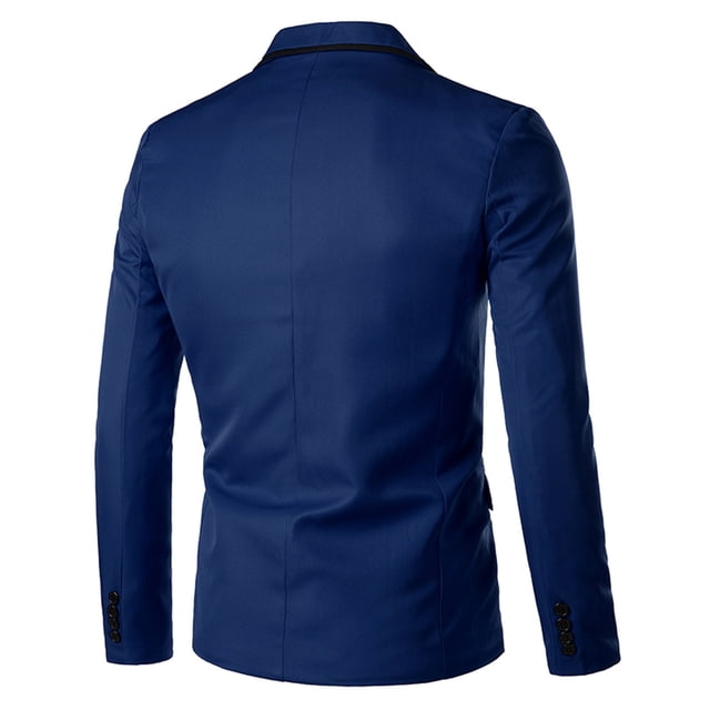 Manteau de Costume Homme Décontracté à Manches Longues Coupe Ajustée à un Bouton