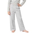 thumbnail image 2 of Spazoro Girls Striped Wide Leg Pants with Pockets, Loose Fit Striped Print Elastic Waist Full Length Stretchy Casual Loungewear Bottoms Gray Size 9-10, 2 of 7