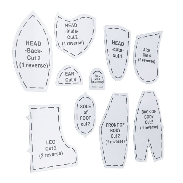 Bear Sewing Patterns for DIY Dolls - Easy & Enjoyable, Reusable Templates with Durable Acrylic Material
