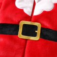 thumbnail image 5 of Otqutp Baby Santa Full Zip Hooded Bodysuit Soft Plush Animal Jumpsuit Newborn Long Sleeve Warm Romper Casual Infant Outfit for Christmas, 5 of 9