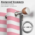 thumbnail image 5 of Outdoor Curtains for Patio Waterproof Nautical Anchor Indoor/Outdoor Curtain Tiebacks Geometric Pink Stripes Privacy Curtain Sun Block Grommet Drapes for Pergolas Gazebo Porch 2 Panel 54x108 Inch, 5 of 9