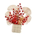 thumbnail image 4 of Florero de flores artificiales para Festival de Primavera, adorno bonsái Feng Shui, decoración de mesa para regalo de felicitación multifuncional Estilo B, 4 of 8