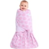 Halo SleepSack Micro-Fleece Swaddle, Pink Floral Burst - Small