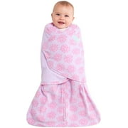 HALO SleepSack Micro-Fleece Swaddle, Pink Floral Burst - Small