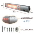 thumbnail image 5 of JP OUTDOOR 1500W Stainless Steel Electric Ceiling Mounted Patio Heater, 5 of 8