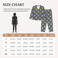 thumbnail image 3 of KLL Cute Turtle Print Women's Long Sleeve Pajamas with Pants Sleepwear Loungewear 2 Set-X-Large, 3 of 7