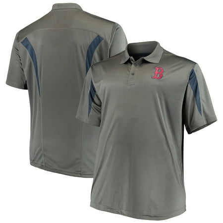 Boston Red Sox Majestic Contract Polo - Charcoal/Navy