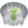 thumbnail image 1 of Folding Steamer Basket Food Veggie Steam Rack Stainless Steel Mesh Dish for Microwave Pressure Pot Kitchen Cooking Tool, 1 of 5